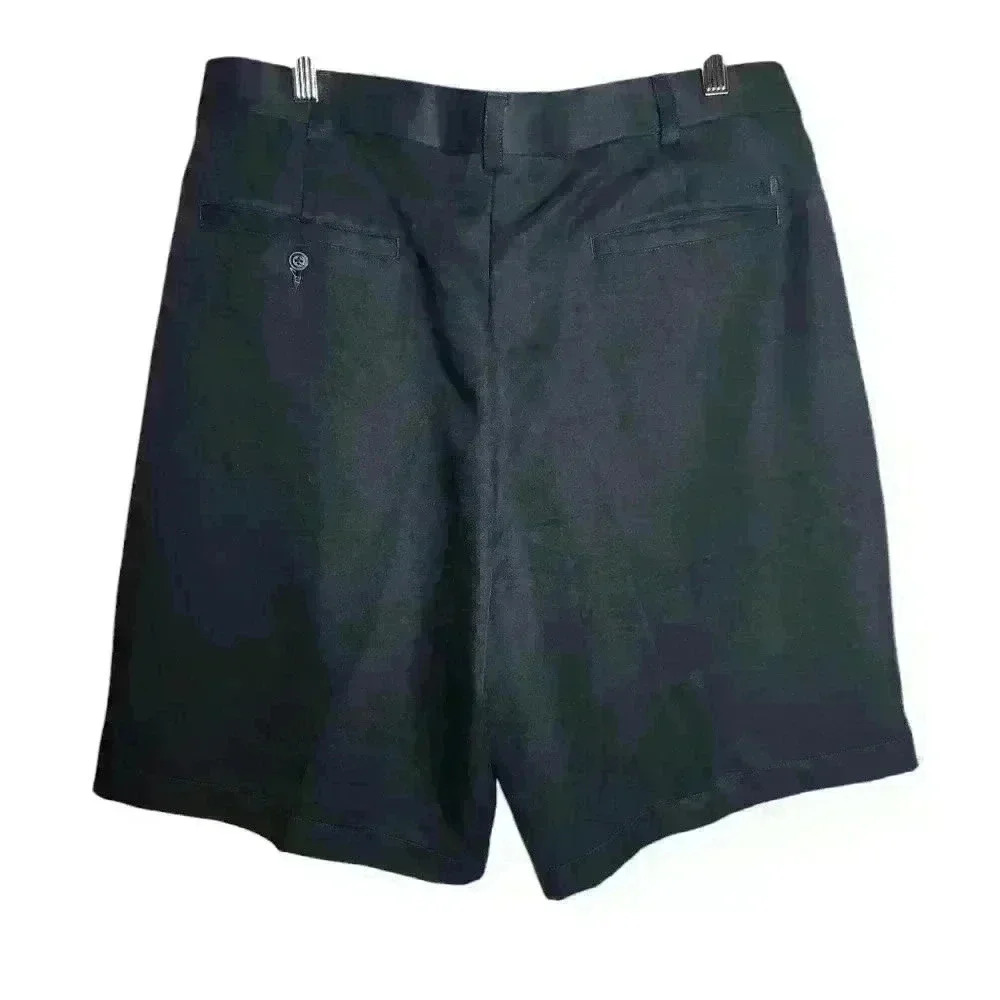 Gland slam men's pleated golf shorts black size 36 - Picture 2 of 7